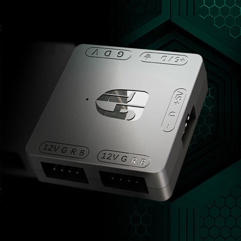 Rgb omformer 5v til 12v rgb overføre hub sata grensesnitt nettinstallasjon til rgb 3 pin m / b asus gigabyte og msi