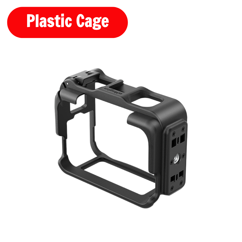 aMagisn Utility Frame Plastic Cage Protective Housing , Horizontal Vertical Mounting Jacket for Insta360 Ace Pro 2 Accessories: black