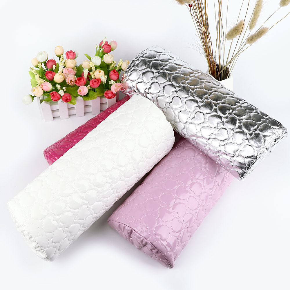 Nail Art Hand Cushion Holder Soft PU Leather Sponge Arm Rest Love Heart Nail Pillow Manicure Accessories apda9a124