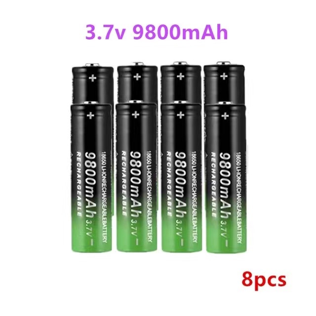 2022 18650 Battery 9800mAh 3.7V 18650 Li-ion batteries Rechargeable Battery For Flashlight Torch+: Rood