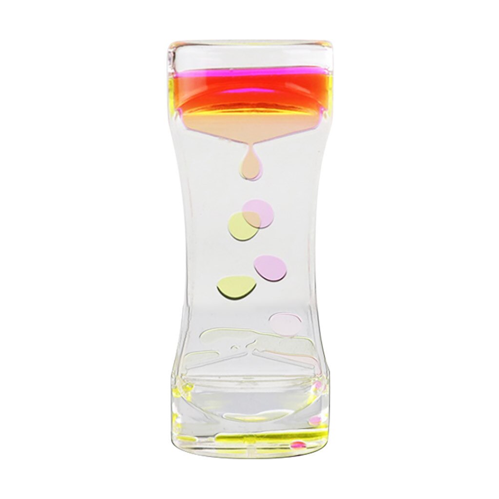 Square Slide Mixed Floating Oil Liquid Motion Hourglass Timer Sensory Toy Sand Clock Hourglass Timer As Delicate: A