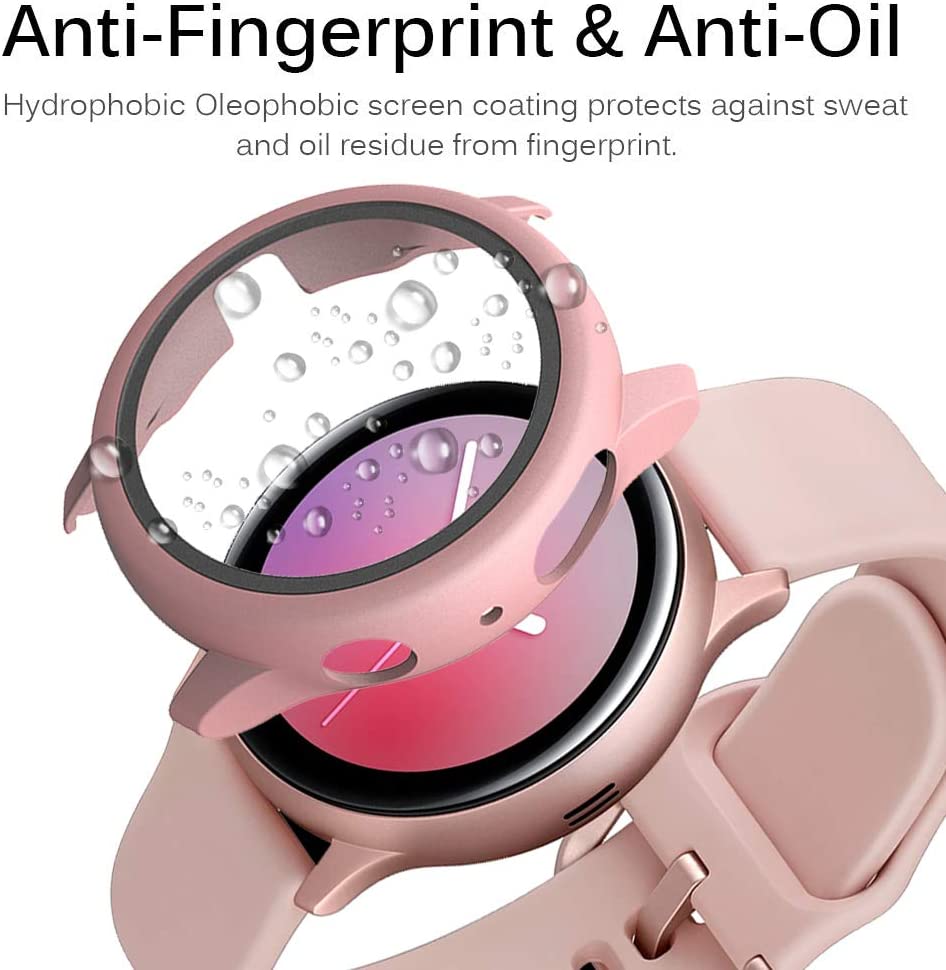 Szkło + etui do Samsung Galaxy watch active 2 44mm 40mm dookoła osłona zderzaka + folia ochronna do ekranu correa active2 44mm 40mm