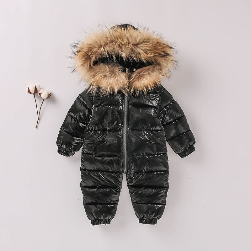 Macacão de inverno para crianças jaqueta para meninas meninos macacão para crianças bebê macacão roupas à prova dwaterproof água snowsuits outerwear casacos: Preto / 9 m