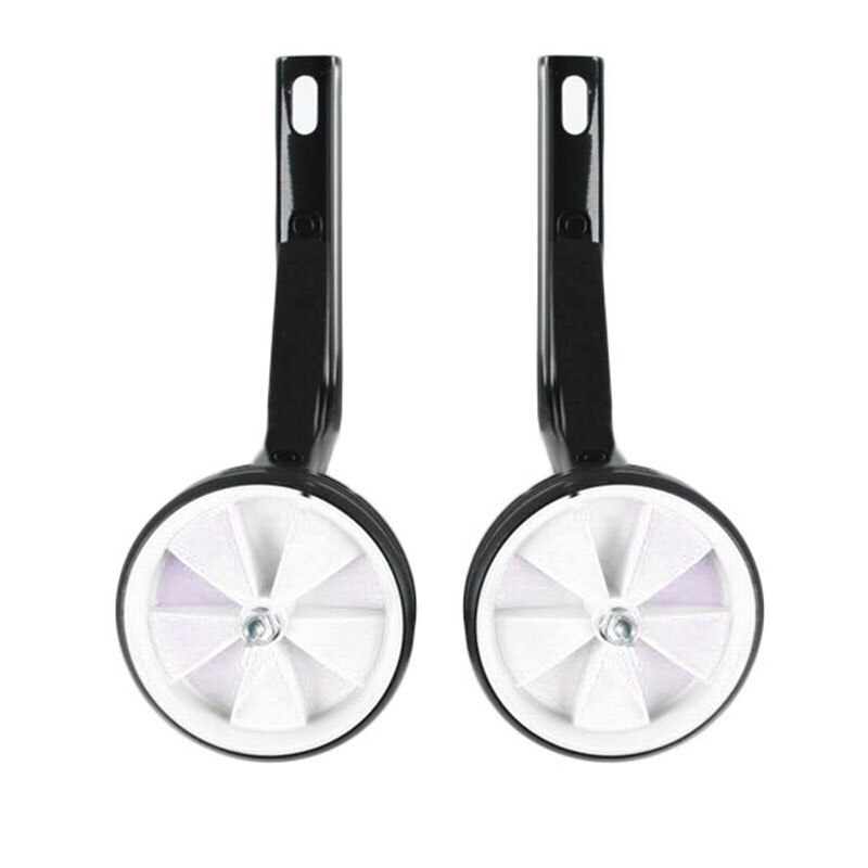 1 par justerbara barncykel cykel träningshjul 11cm*2.5cm med hållare stabilisator barn lär sig cykel cykeltillbehör: Vit