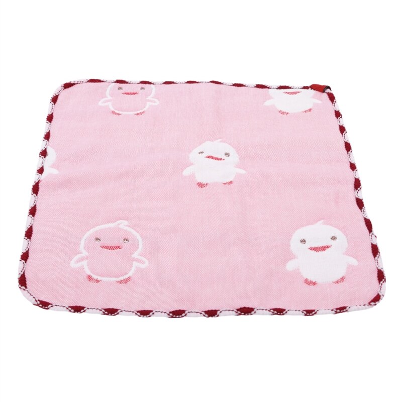 Baby Bibs 6 Layers Gauze Boy Girl Bandana Water Absorb Bib Burp Cloth Cotton Baby Scarf Burp Baby Christmas Accessories: Pink