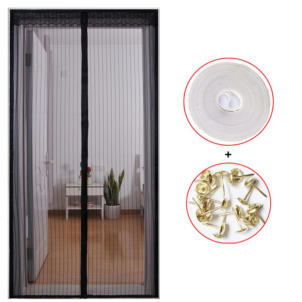 Magneettiverkko verkkoovi velcro anti hyttysverho kesäkeittiö makuuhuone toimisto hyttysverkko kodin parannus: Tyyli a / 90 x 200