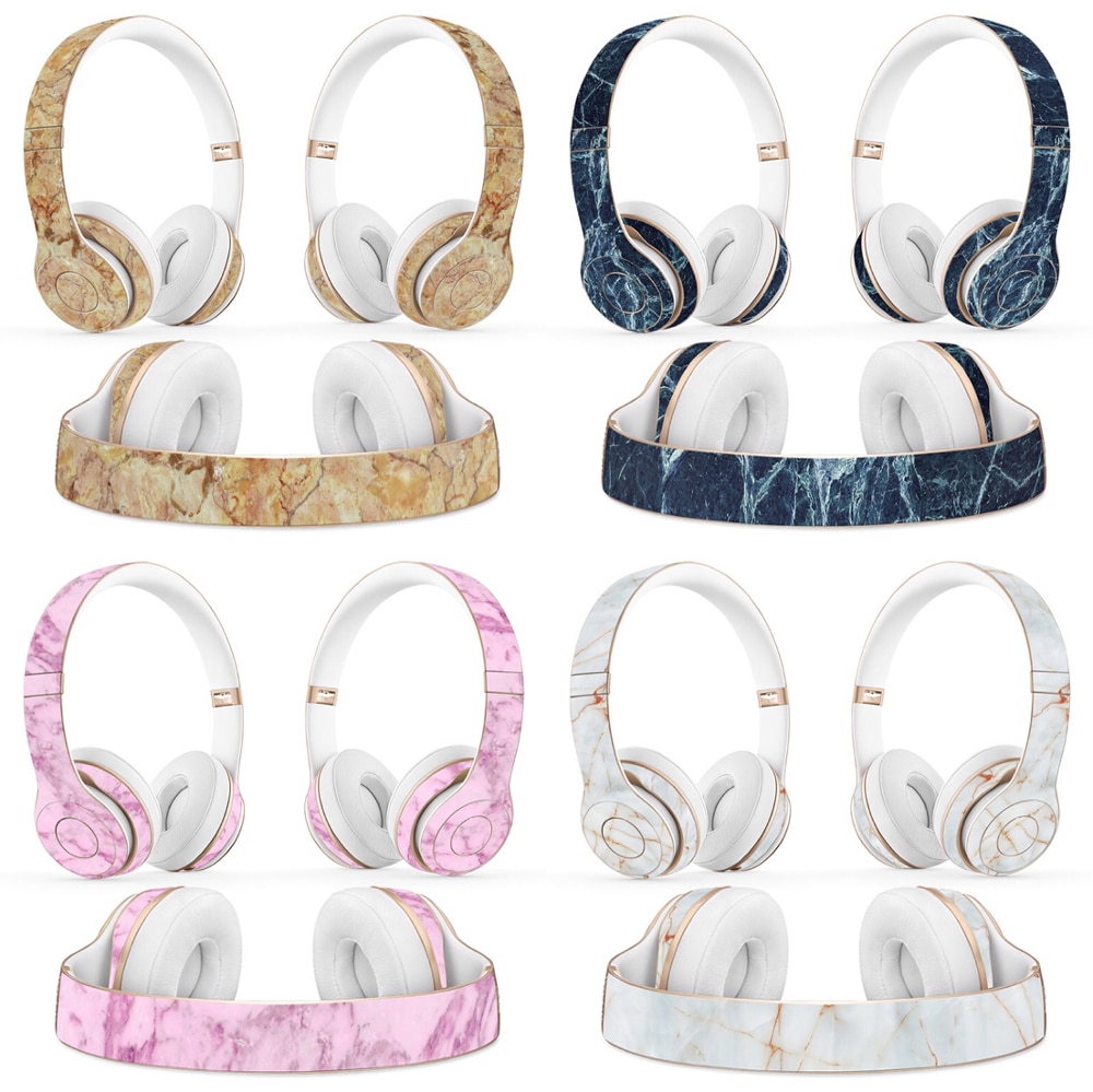 Marbling Headphone Sticker for Beats Solo 2 solo 3 Wireless Headphone skin sticker for solo2 solo3 vinyl sticker