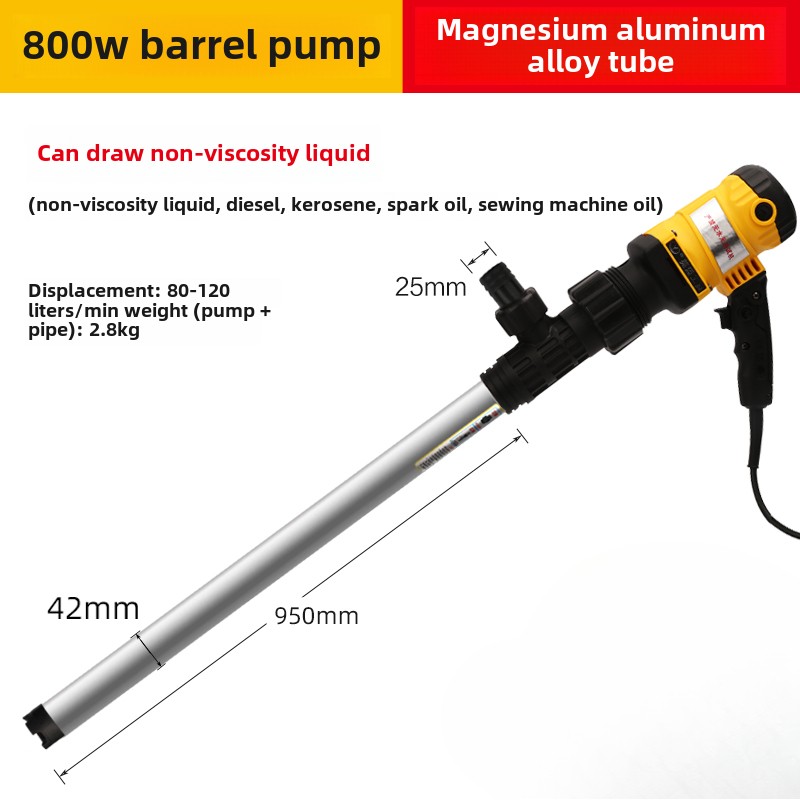 Electric Oil Pump, 220V Explosion-proof and Corrosion-resistant Oil Pump, Portable Diesel High Flow Refueling Machine: Brown