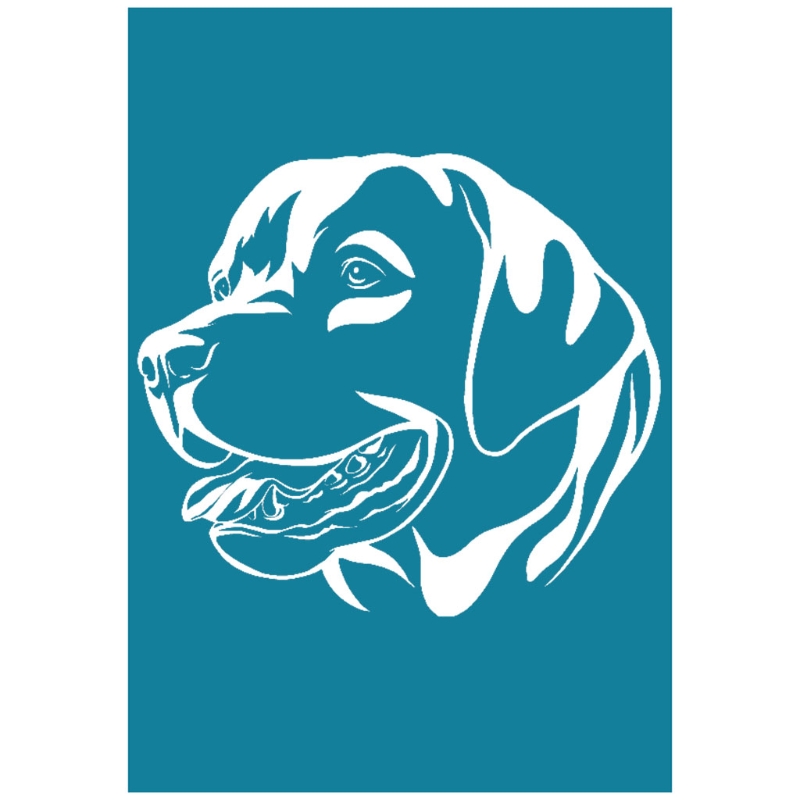 Labrador Dog Self Adhesive Silk Screen Printing Stencil Mesh Transfers DIY Craft