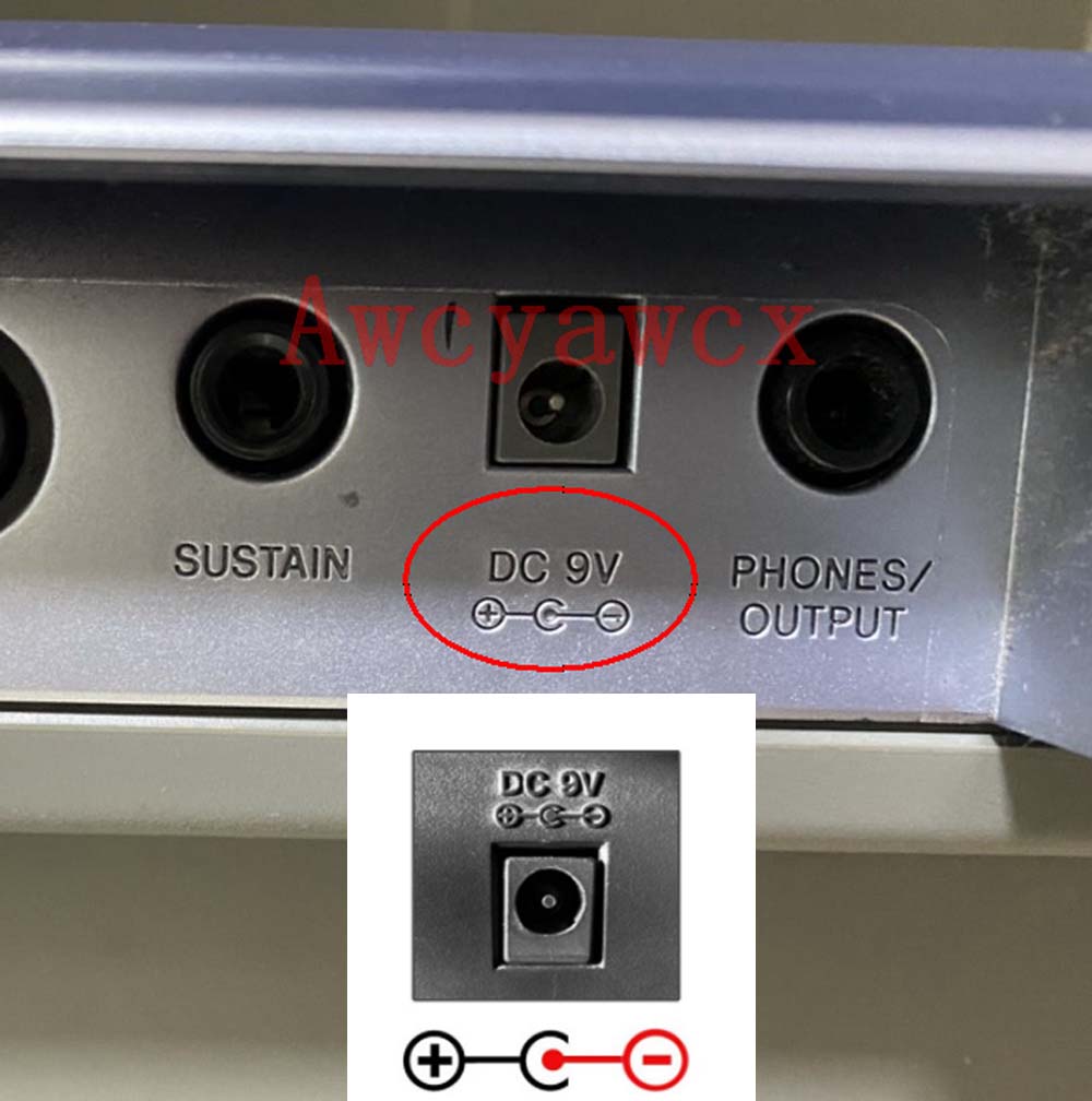 9V 850mA 1A AD-5 AD-5G 5JL 5MR 5MU 5GL 5EL ADR-8 ADT-9 Adapter for Casio CTK-496 CTK-481 CTK-700 Keyboard Piano power supply EU