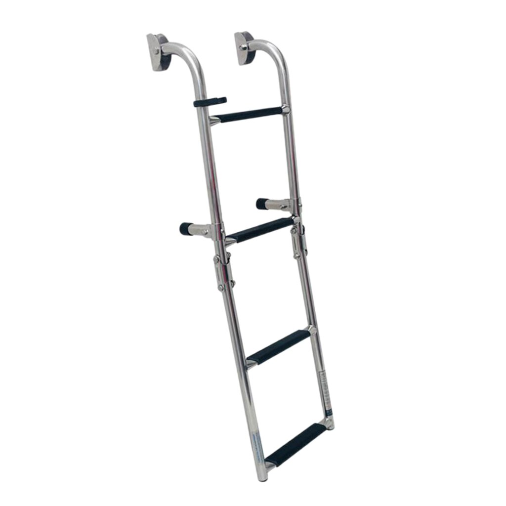 Marine Boot Opvouwbare Rvs Ladders (4 Stap Ladder)-Ponton Dock Boarding Ladder