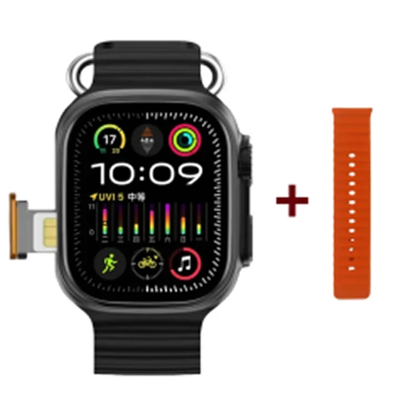 Android smartwatch b31 5g rede cartão sim 2.2 Polegada amoled gps wifi chamada global relógio inteligente masculino ultra 4g cartão sim: M / Branco