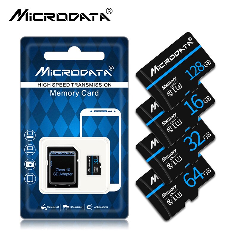 Klasse 10 Micro Sd Kaart 32Gb 64Gb 128Gb Flash Memory Mini Tf Kaart Cartao De Memoria Sd kaart 4Gb 8Gb 16Gb Met Adapter