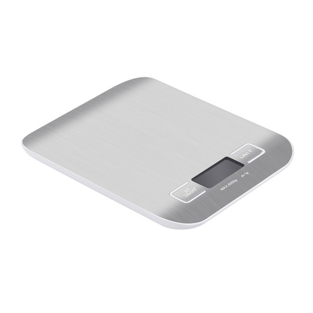 Báscula Digital de cocina para el hogar, balanza electrónica de acero inoxidable, herramientas de medición de peso g/kg/lb/oz/ml: Silver / 10kg