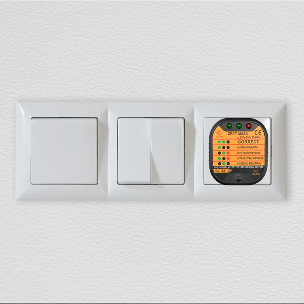 Electric Socket Tester Power Socket Wiring Detection Wall Plug Breaker Finder Detector Circuit Breaker Auto Finders Instruments