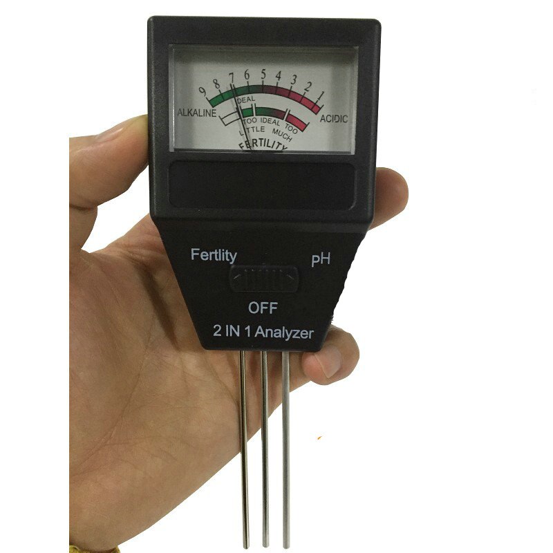 2 In 1 bodem vruchtbare analyzer/PH waarde bodem instrument tuingereedschap bodem instrument pH meter analyze apparatuur