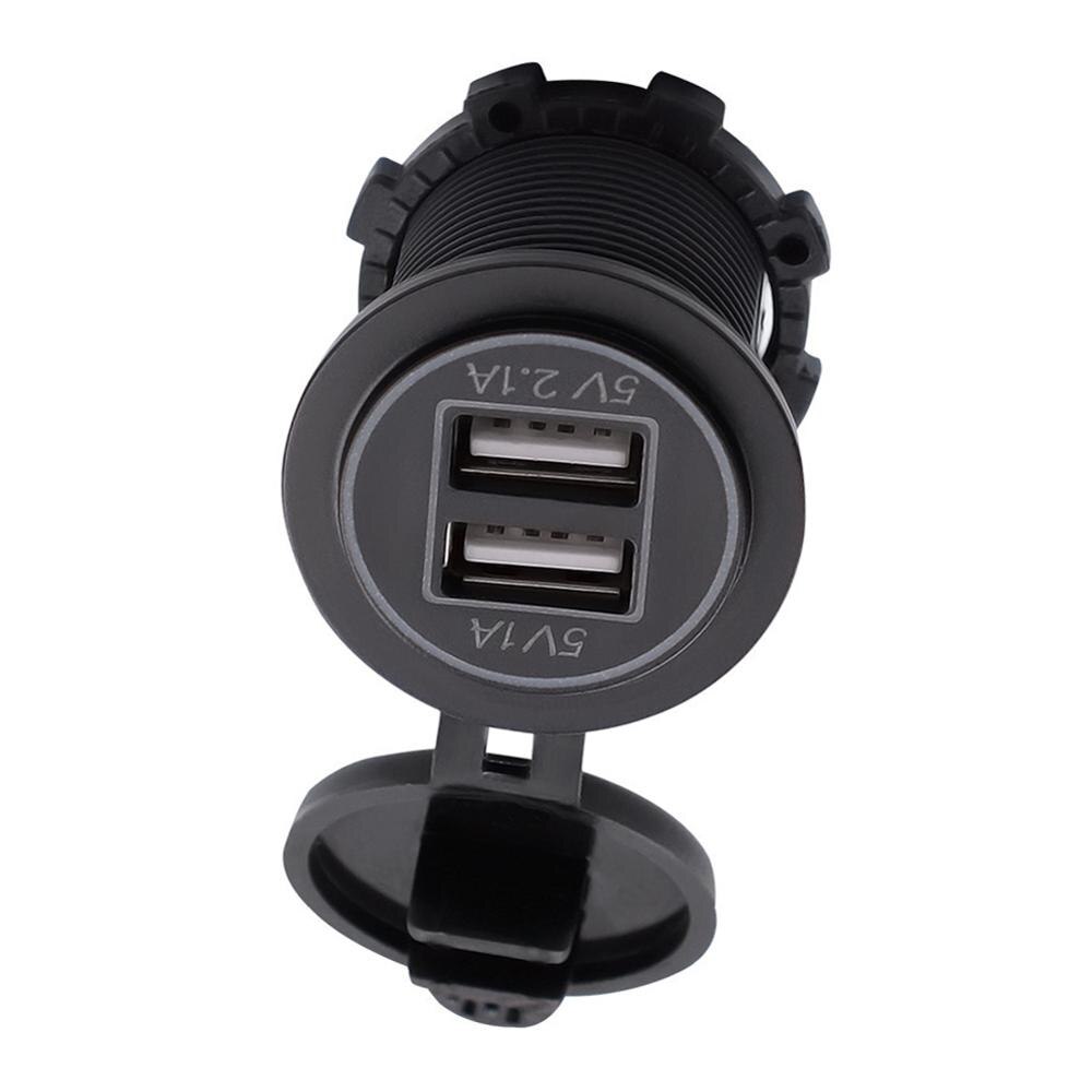 Autolaturi pistoke 12v/24v dual usb pistorasia laturi led digitaalinen näyttö moottoripyörän tupakansytyttimen pistoke latureita