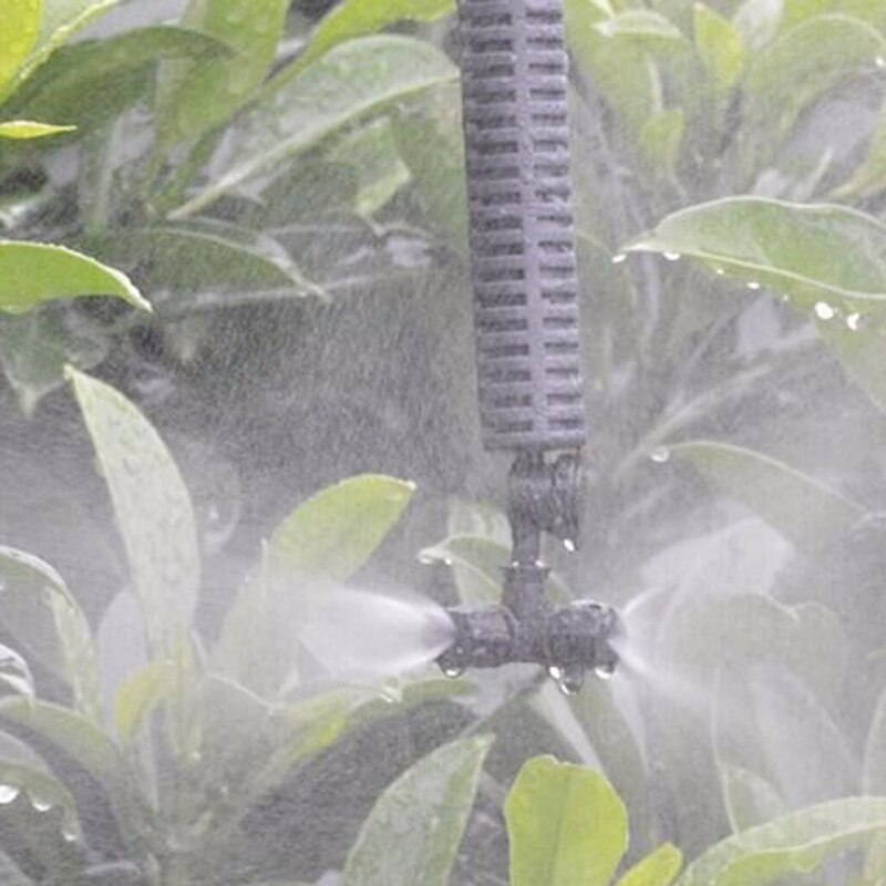 Tuin Cross Verstoven Nozzle 6mm Interface Water Fog Kas Mist Nozzle Tuingereedschap en Apparatuur 100 Pcs