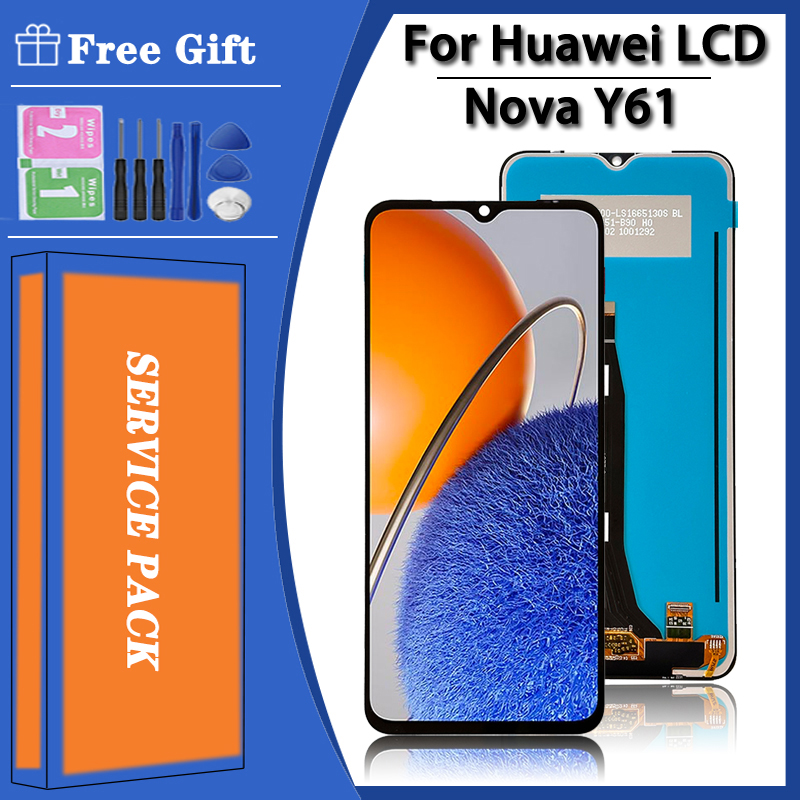 6,52 "para Huawei Nova Y61 LCD EVE-LX9 LX9N marco de pantalla Digitalizador de Panel táctil para Huawei Nova Y61 pantalla EVE-LX3 LCD