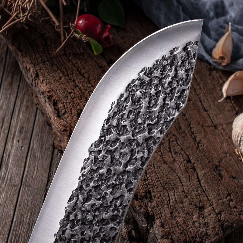 Forged Hammer Butcher Knife Chopping Knife Meat Cleaver Outdoor Cooking Knife Kitchen Kitchen Knife