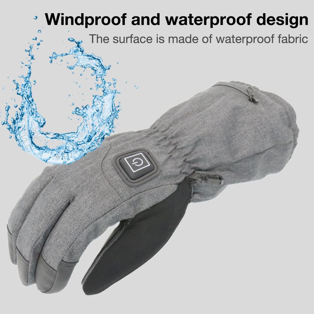 Verwarmde Handschoenen Oplaadbare Winddicht Hand Warmers Verwarmde Handschoenen Voor Mannen Vrouwen Winter Outdoor Ski Wandelen Snowboating Motorfiets