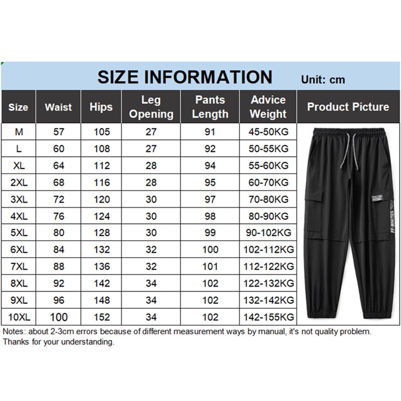 Joggers juveniles de verano para hombre, pantalones de chándal informales, elásticos, hasta el tobillo, holgados, deportivos, de talla grande 8XL 7XL