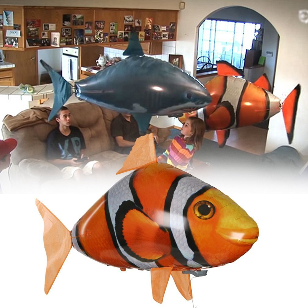 Funny Cute Flying Remote Control Inflatable Fish Balloon Wedding Children Birthday Decoration Balloon