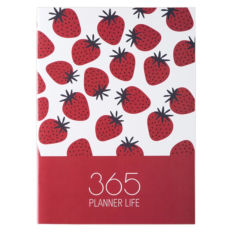 Agenda Planner Organizer A4 Notebook Journal Monthly Daily Planner Note Book Stationary School Supplies: Red