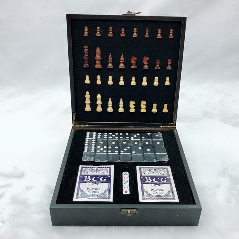 2 Styles Magnetic Wooden Folding Chess Set Felted Game Board Interior 24cm*24cm Storage Adult Kids Family Game Chess Board