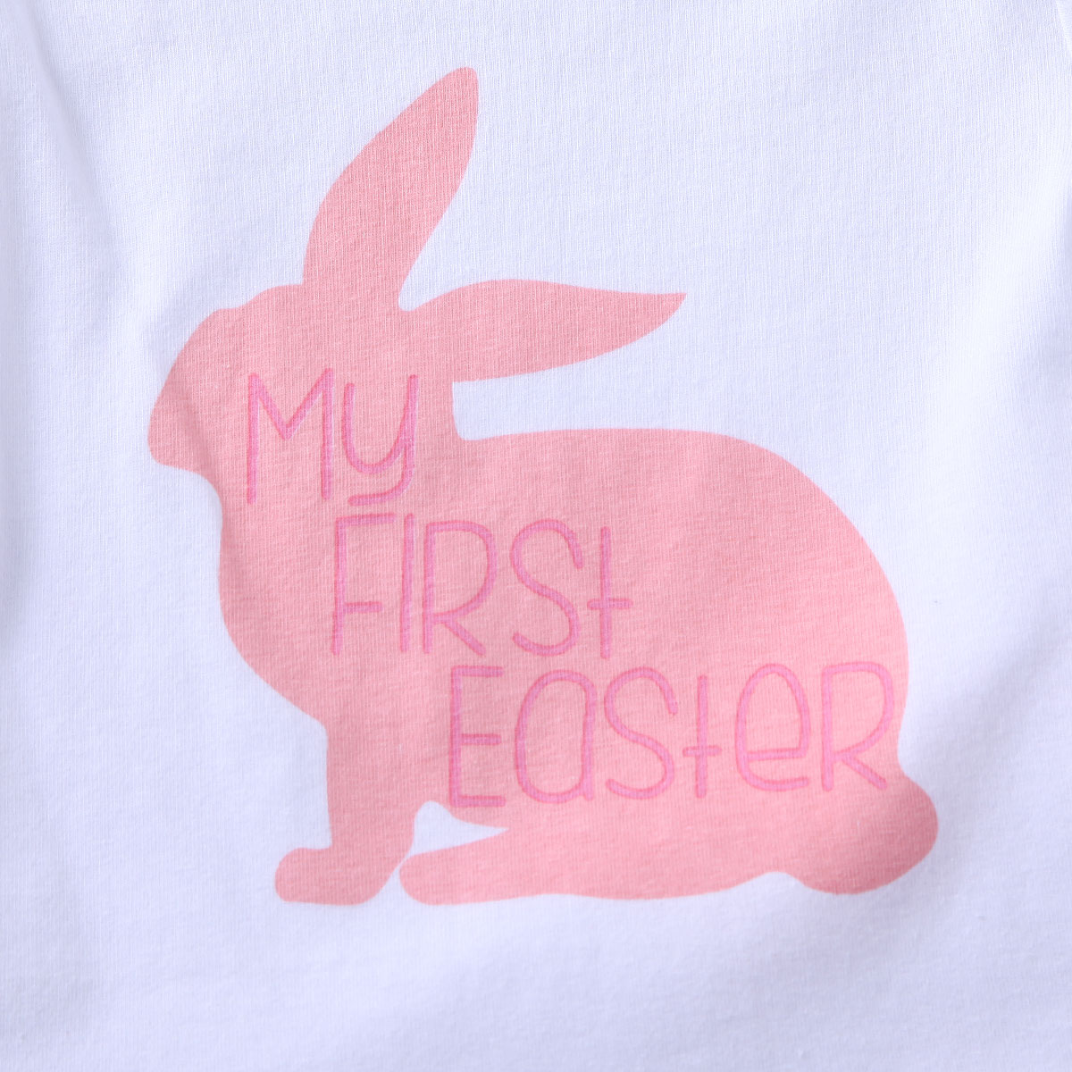 Newborn Baby Boys Girls Easter Outfits Set Cute Bunny Print Short Sleeve Romper Tops Floral Pants Hat 3Pcs Cotton Baby Set