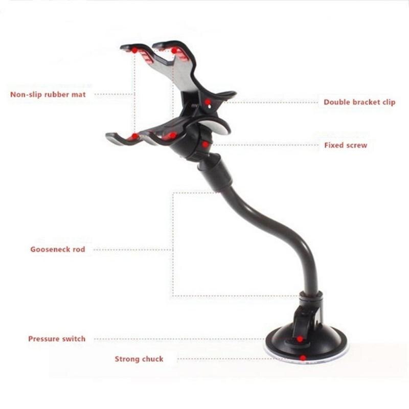 Car Phone Holder Stand Suction Cup Mount Mobile Phone Holder Car Accessories Interior Stand For Xiaomi IPhone Samsung