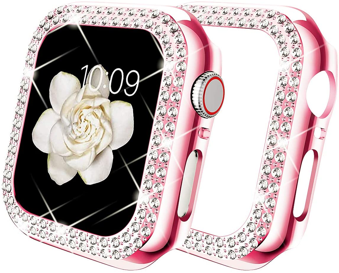 Diamentowe etui ochronne do Apple Watch Series 7 41MM 45MM Pokrowiec do iWatch 6 SE 5 4 3 38MM 42MM 40mm 44mm Akcesoria: L / MULTI