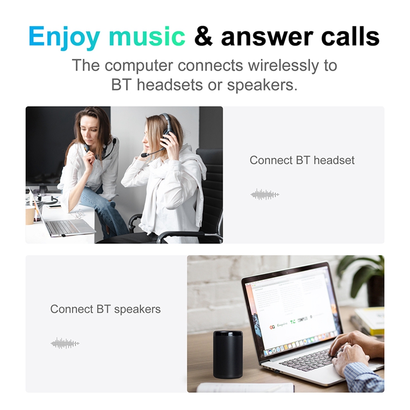 USB Bluetooth Adapter Dongle Bluetooth 5.0 Audio Transmitter Wireless Music Adapter Support Calls