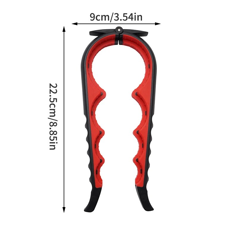 Can Opener Multi Functional Four In One Beverage Bottle Opener Cap Twister Four Position Can Opener Anti Slip Cap Twister: black