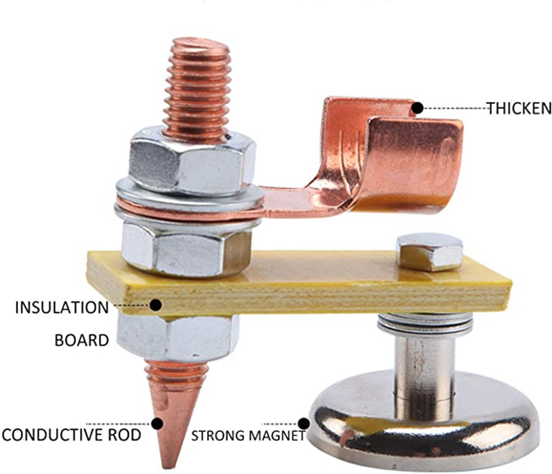 Welding Magnet Head Magnetic Welding Support Copper Tail Welding Stability Clamps Strong Magnetism Large Suction