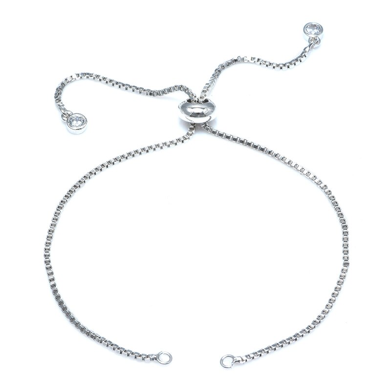 Klasyczny regulowany suwak łańcuchy dla DIY kobieta bransoletki tworzenia biżuterii Handmade Components Charms akcesoria biżuteria ustalenia