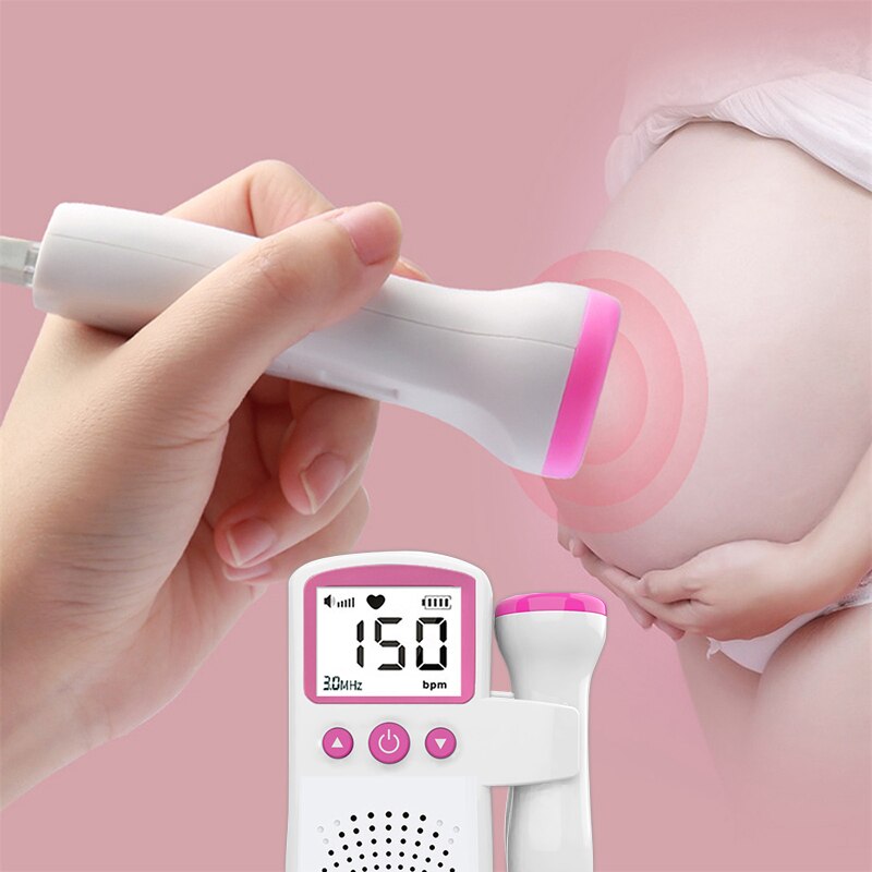 Doppler-Monitor de ritmo cardíaco Fetal para embarazo en casa, Detector de sonido Fetal de bebé, pantalla LCD sin radiación, Monitor para embarazadas