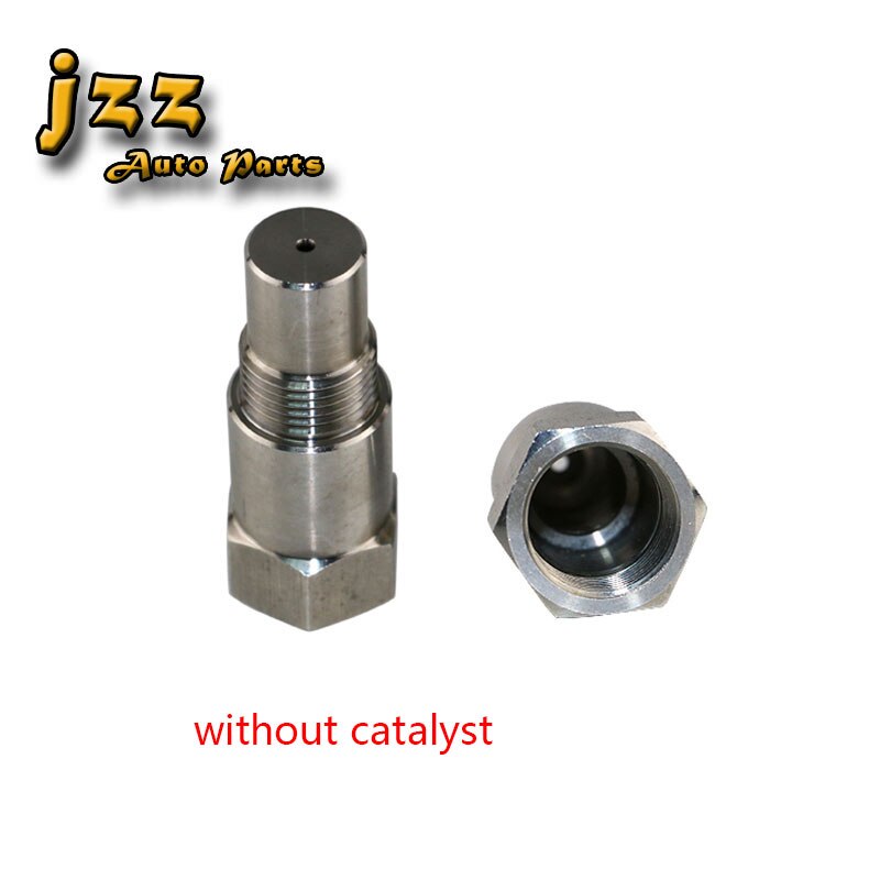 Jzz rustfrit stål universal  o2 ilt sensor afstandsstykke indeholder katalysator til bolt sensor møtrikker passer 90 grader: Ss01 nokatalytiske stoffer