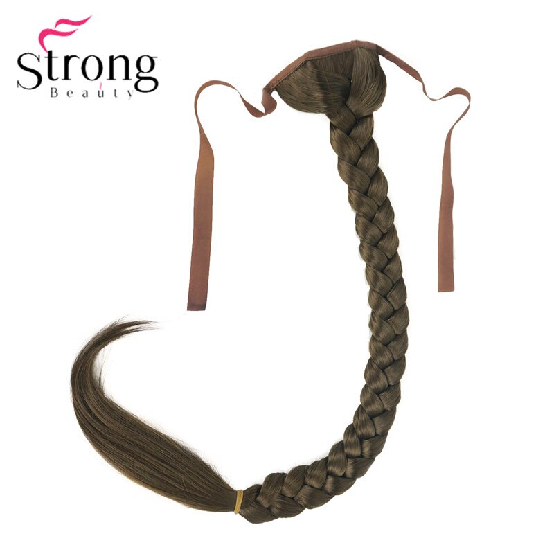 StrongBeauty Blonde Long Fishtail Braid Ponytail Extension Synthetic Clip In Hairpiece COLOUR CHOICES: 10 Med. Golden Brown