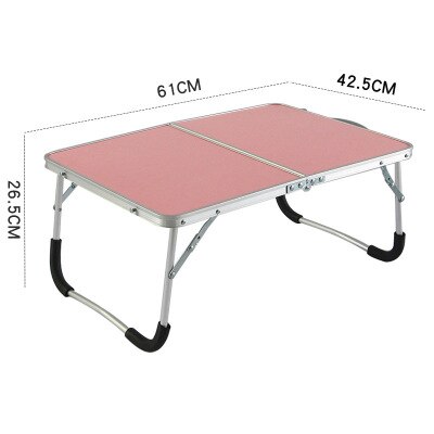 Portable Foldable Folding Table For Laptop Desk Computer Notebook Stand Tray For Sofa Bed Workstation Home Office Furniture: pink