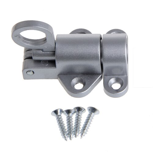 Alluminio bianco/grigio cancello finestra sicurezza anello di trazione molla rimbalzo porta bullone chiusura a scatto in alluminio: GRAY