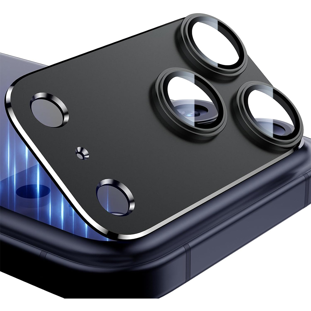 Metal Glazen Camera Lens Beschermkap Voor iPhone 17 Pro Max 17 Air 17 Plusi 17Pro Bescherming Ziai Telefoon Accessoires Zwart: zwart / Bundel3