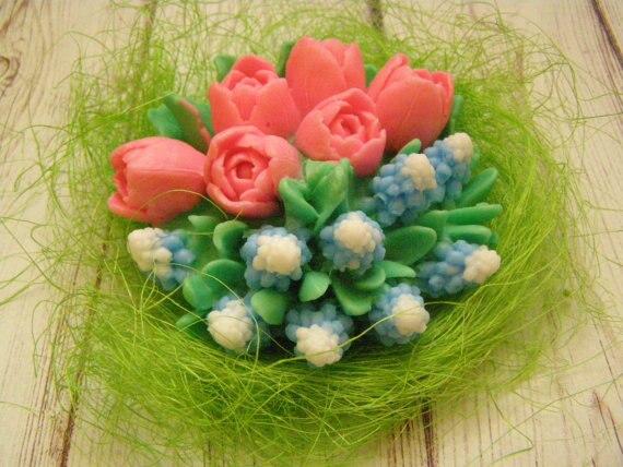 Silikon blommor formar 3d formar av tulpaner tvål form skog blommor formar mors dag bukett blommor przy 001