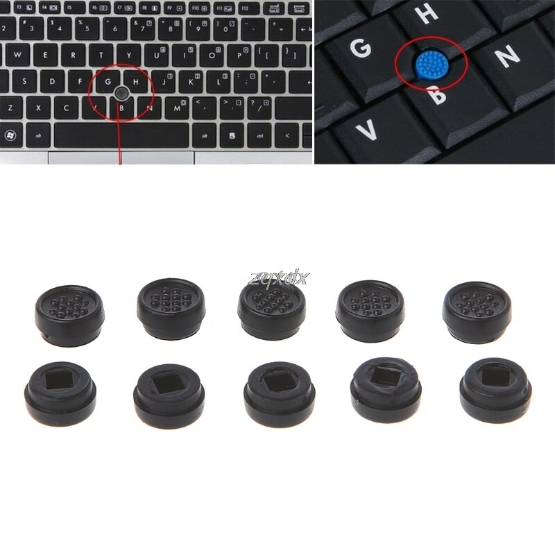 10PCS Trackpoint Pointer Mouse Stick Point Cap For DELL Laptop Keyboard Black/blue color Z09