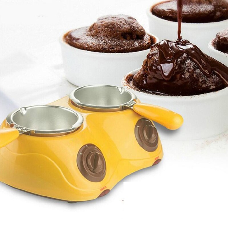 Elektrisk chokolade slik smeltedigel elektrisk smeltemaskine diy køkkenværktøj-gul eu-stik