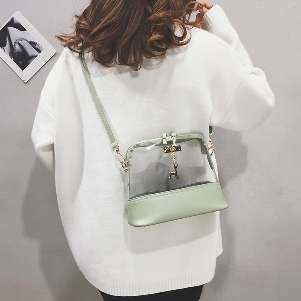 OCARDIAN Bag Women Transparent Fawn Pendant Shell Crossbody Bag Pure color Shoulder Bag handbags Mujer apr5