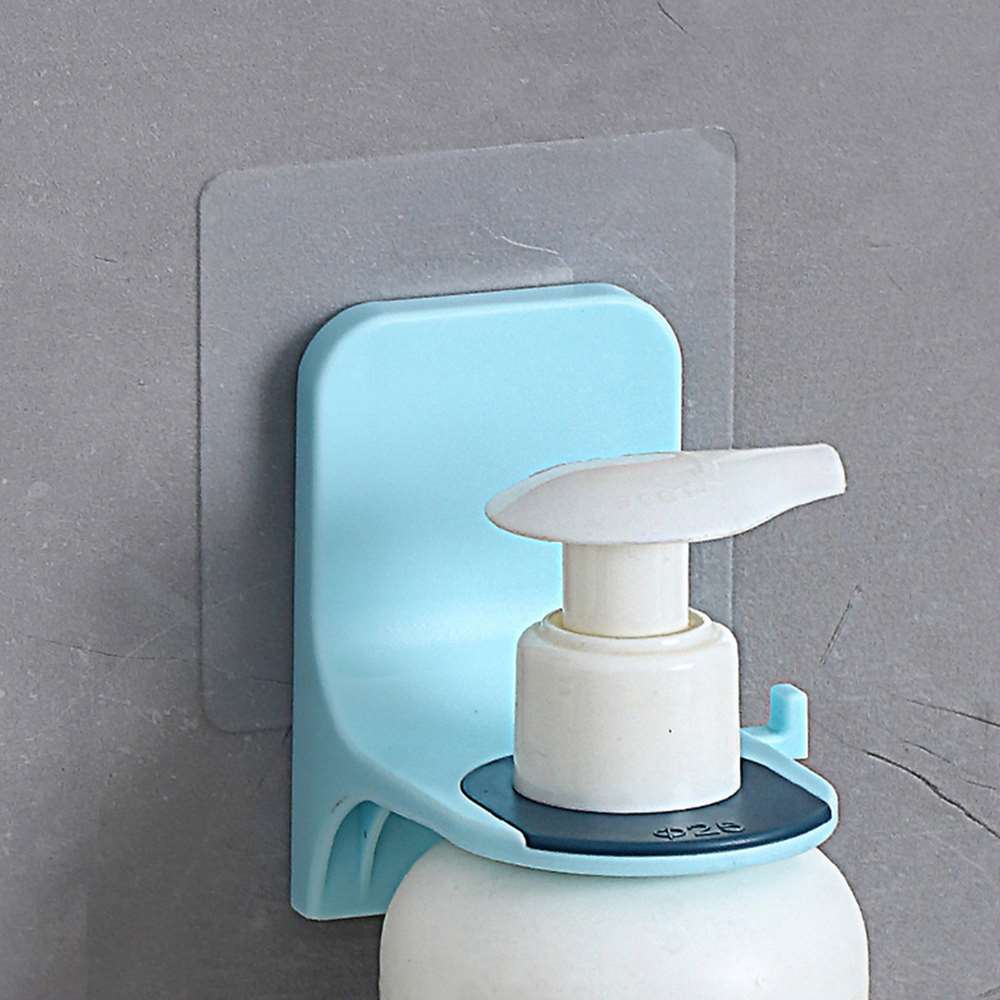 Wall Mount Suction Cup Rack Shower Gel Shampoo Soap Liquid Bottle Holder Hanging Hook Bathroom Shelf Srorage Organizer