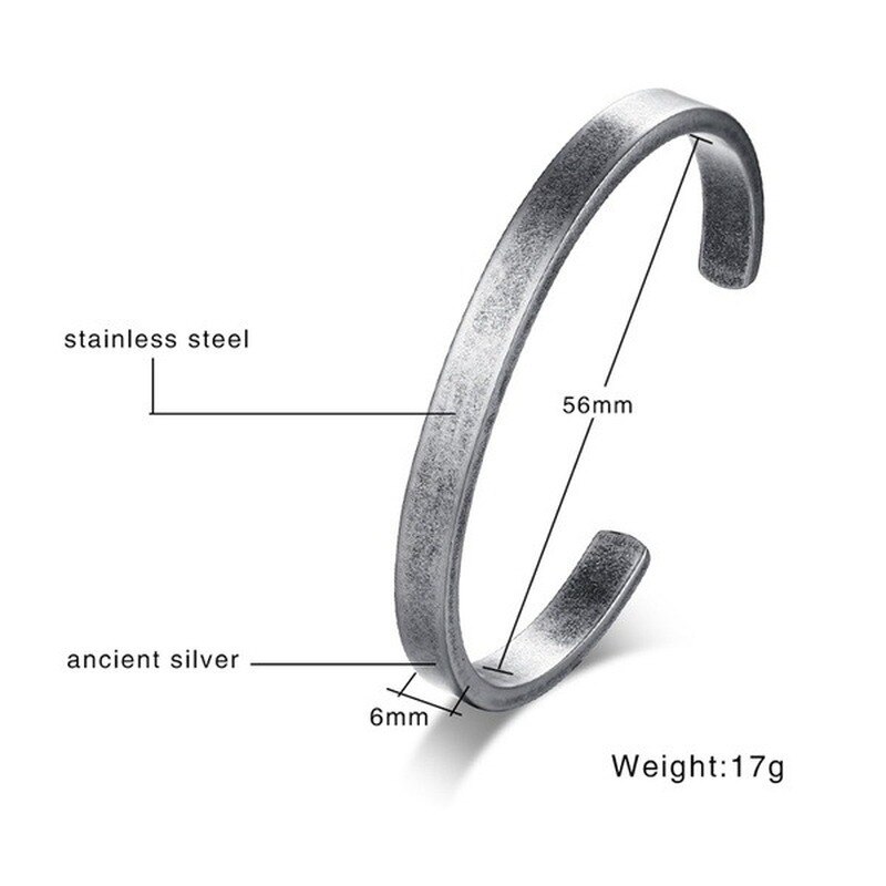 Brazalete Vintage vikingo para hombre y mujer, pulsera abierta de aleación clásica para deporte diario