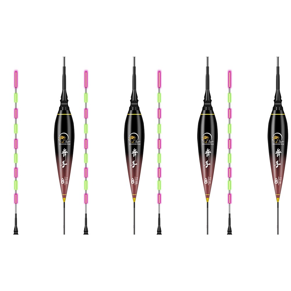 Smart Fishing Float Led Lichtgevende Elektrische Visdobbers Hoge Gevoeligheid Verdikte Stok Boei Bobber Lokken Vissen Accessoires