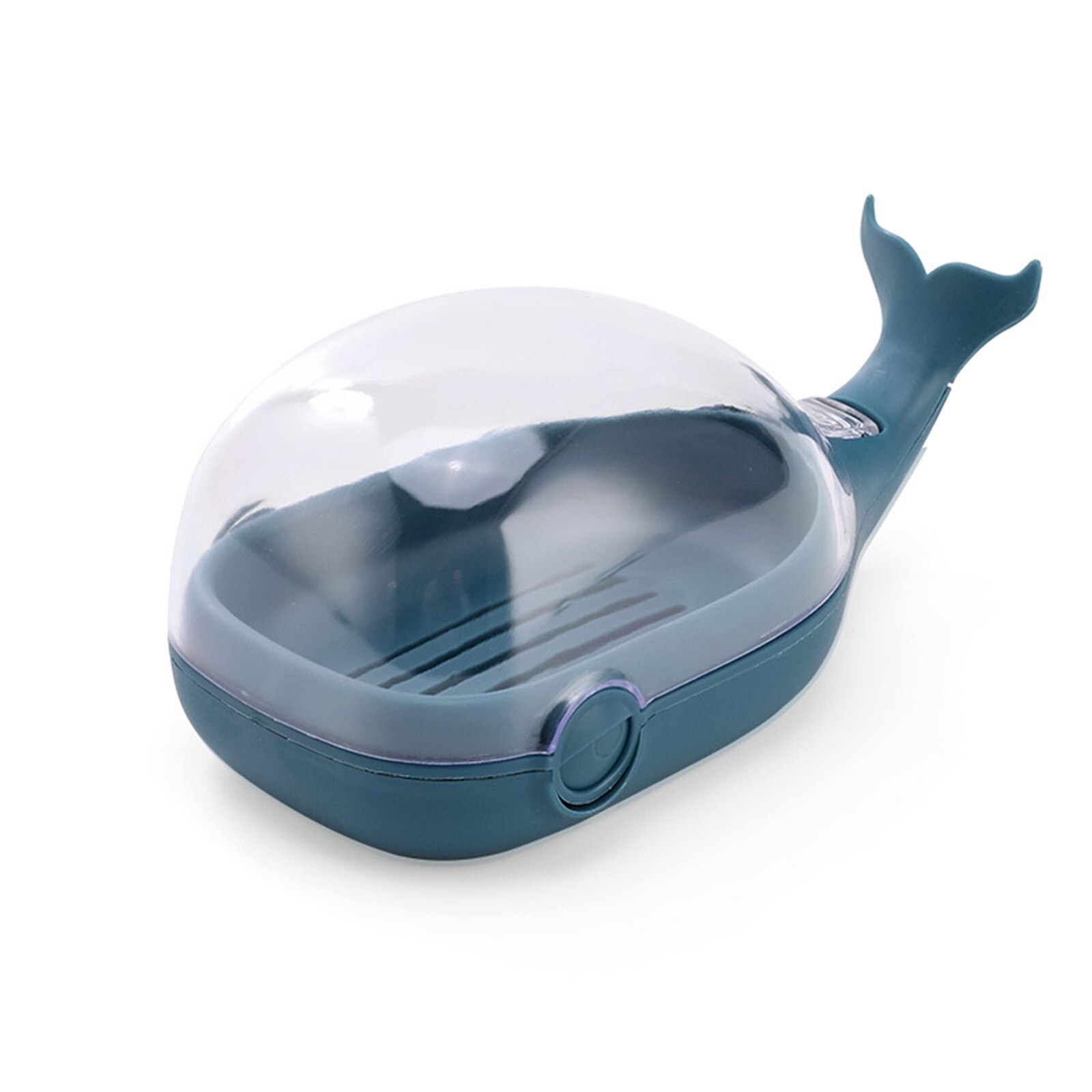 Fish Shaped Soap Dish With Lids Soap Holder Drain Rack For Bathing Shower Plastic Soap Storage Box Bathroom Accessories: A